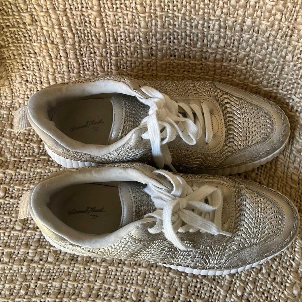 Universal Thread Metallic And White Sneakers - image 4